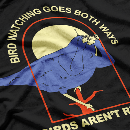 Bird Watching Goes Both Ways - Funny Retro Humor T-Shirt