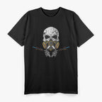 Car Painting Spray Gun Automotive Mens Skull Design T-Shirt