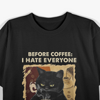 Coffee Black Cat - Funny Cat Lover T-Shirt