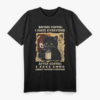 Coffee Black Cat - Funny Cat Lover T-Shirt