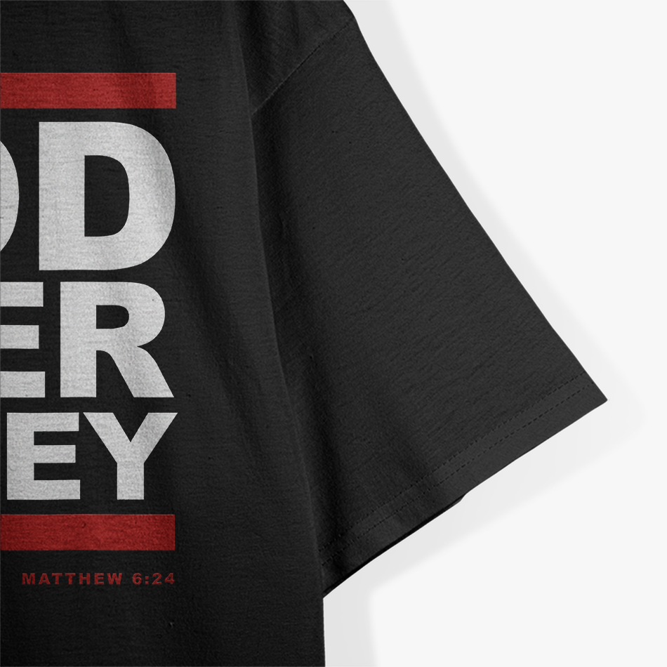 God Over Money Inspirational Bible Verse Christian Faith T-Shirt