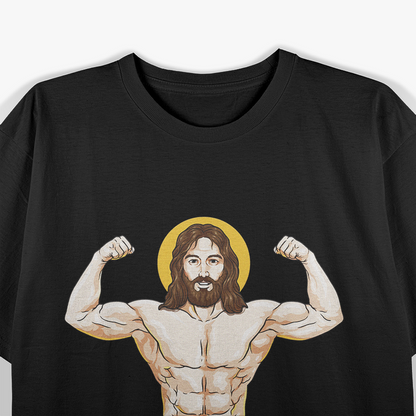 Hallowed Be Thy Gains - Muscle Jesus T-Shirt