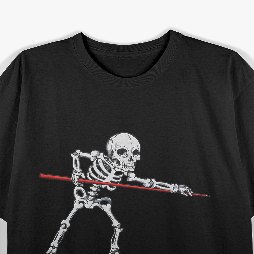 Skeleton Billiards Halloween Billiard Pool Snooker T-Shirt