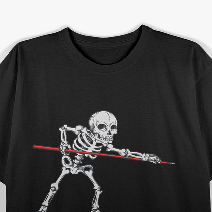 Skeleton Billiards Halloween Billiard Pool Snooker T-Shirt