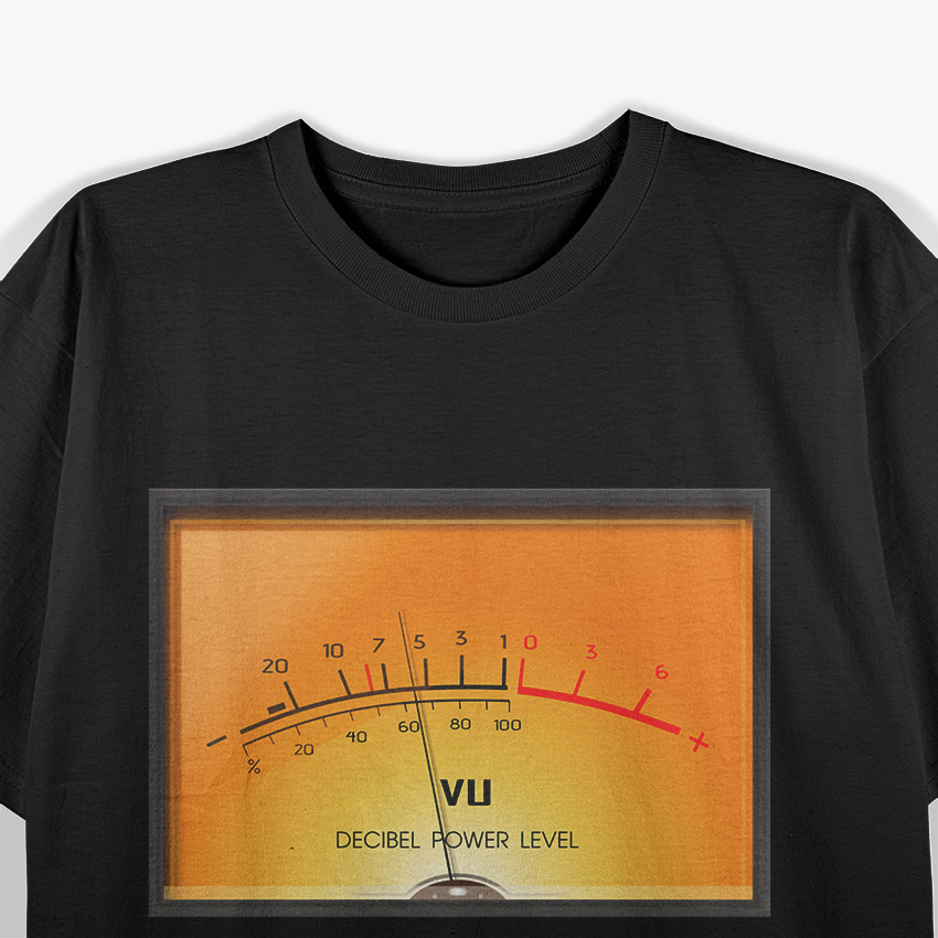 Vintage Audio Engineer Recording Studio Volume VU Meter T-Shirt