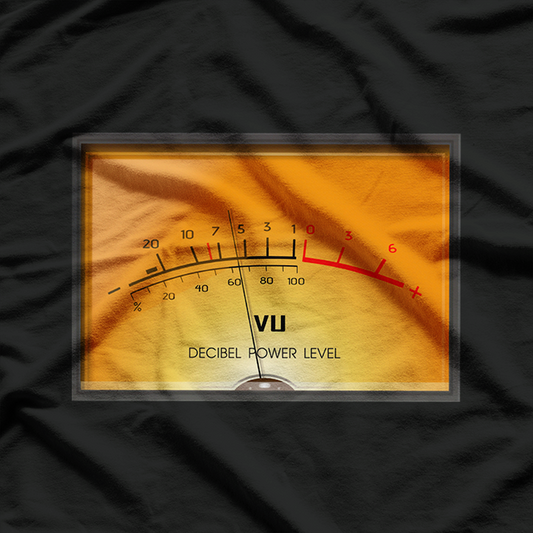 Vintage Audio Engineer Recording Studio Volume VU Meter T-Shirt