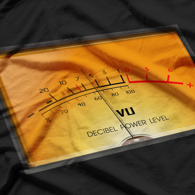 Vintage Audio Engineer Recording Studio Volume VU Meter T-Shirt