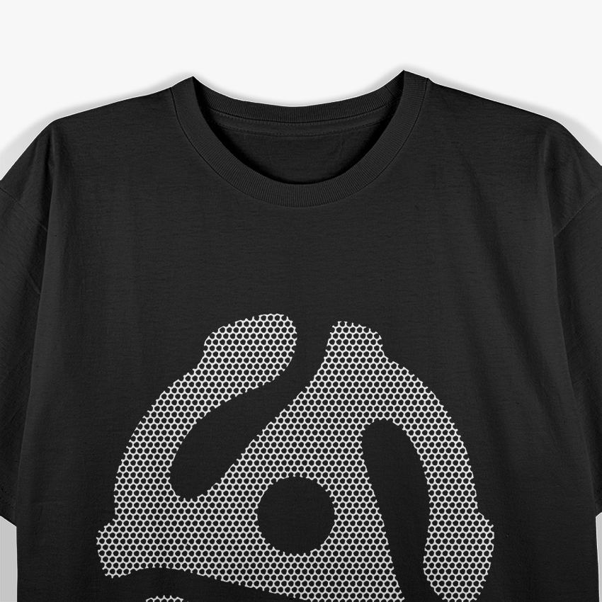 45 RPM Record Adapter With Speaker Mesh Effect T-Shirt