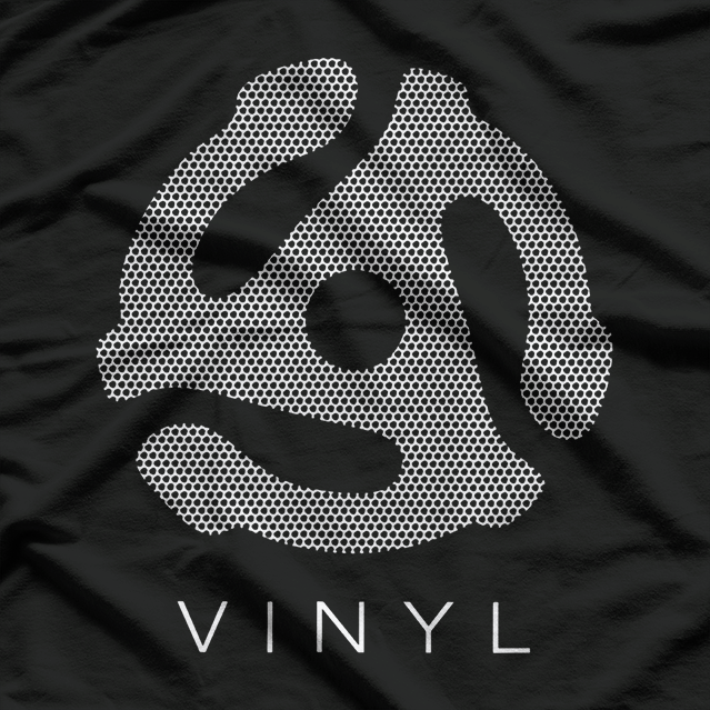 45 RPM Record Adapter With Speaker Mesh Effect T-Shirt