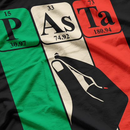 Periodic Table Pasta Fun Italian Food Gesture Humor T-Shirt