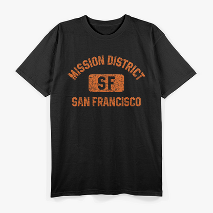 Mission District SF San Francisco Gym Style Distressed T-Shirt