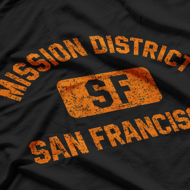 Mission District SF San Francisco Gym Style Distressed T-Shirt