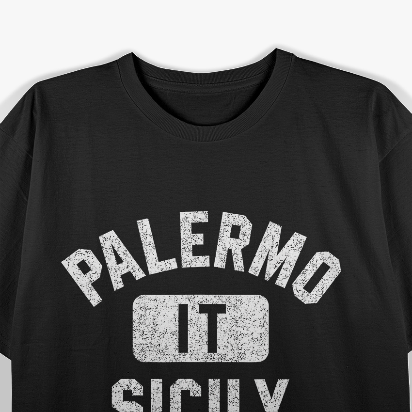 Palermo Sicily Gym Style Distressed Look T-Shirt