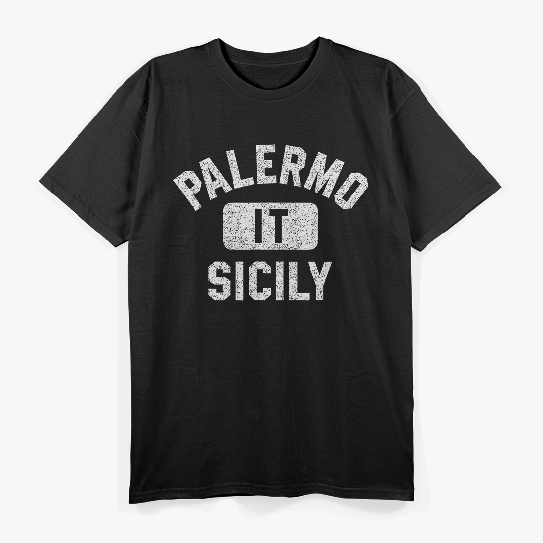 Palermo Sicily Gym Style Distressed Look T-Shirt