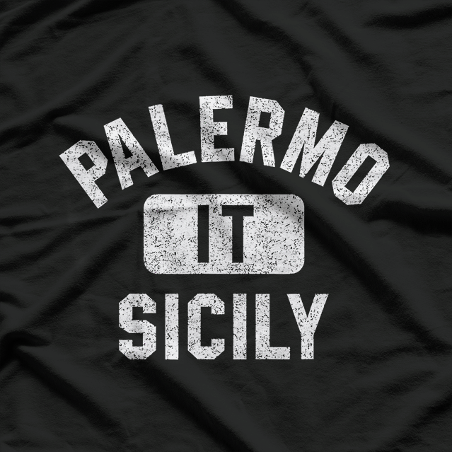 Palermo Sicily Gym Style Distressed Look T-Shirt