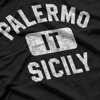 Palermo Sicily Gym Style Distressed Look T-Shirt