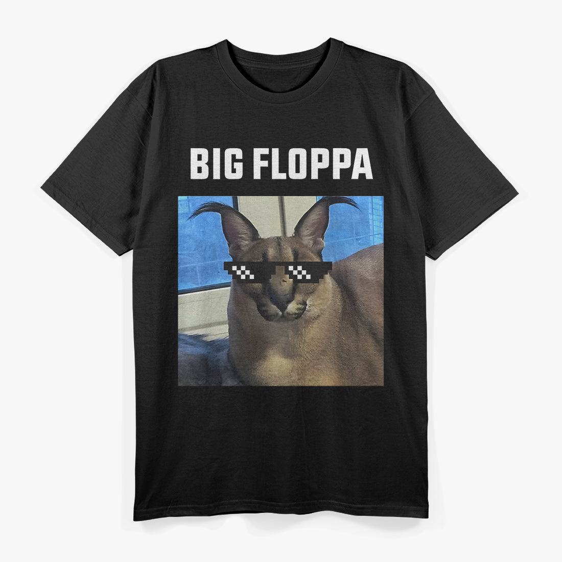 Animal Big Floppa Meme Graphic T-Shirt