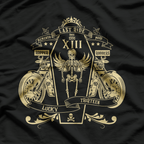 Last Ride Memento Mori Lucky Thirteen Skeleton Biker T-Shirt