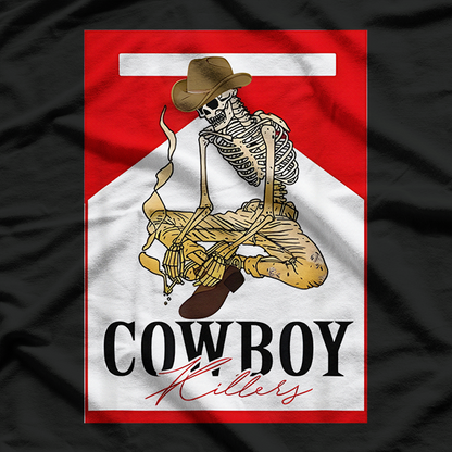 Smoking Cowboy Skull - Vintage Western Vibes T-Shirt