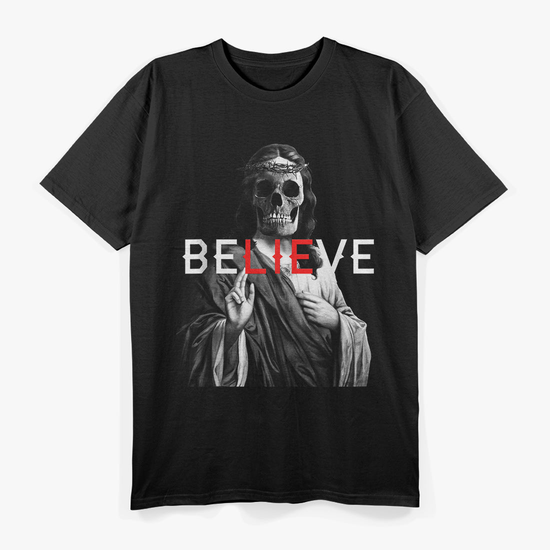 Antichrist Jesus Skull - Believe or Don’t T-Shirt