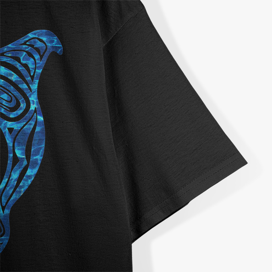 Orca Swimming in Blue Water Design T-Shirt