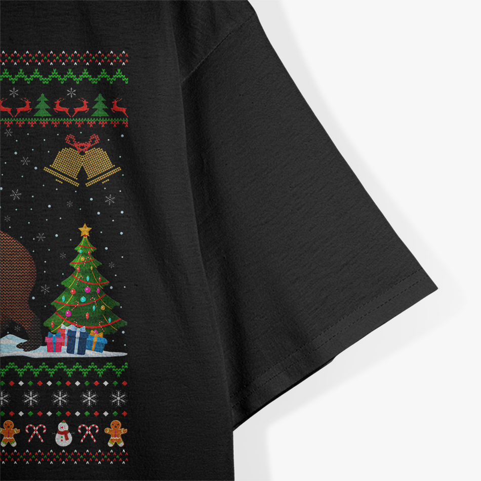 Christmas Capybara Festive Animal Lover T-Shirt