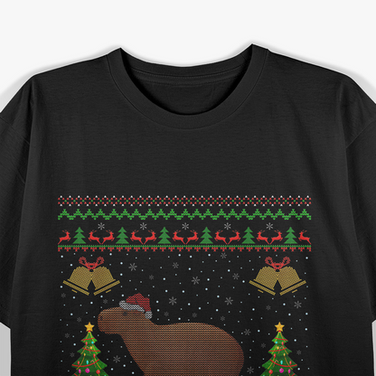 Christmas Capybara Festive Animal Lover T-Shirt