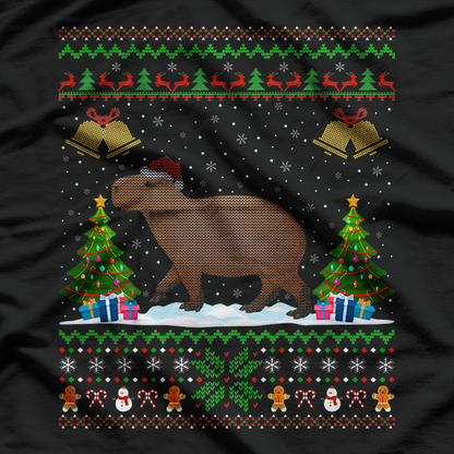 Christmas Capybara Festive Animal Lover T-Shirt