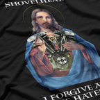 Retro Jesus Shovelhead Forgive All Haters Biker Gear T-Shirt
