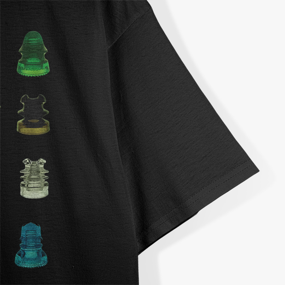 Antique Telegraph & Vintage Glass Insulators Collector T-Shirt