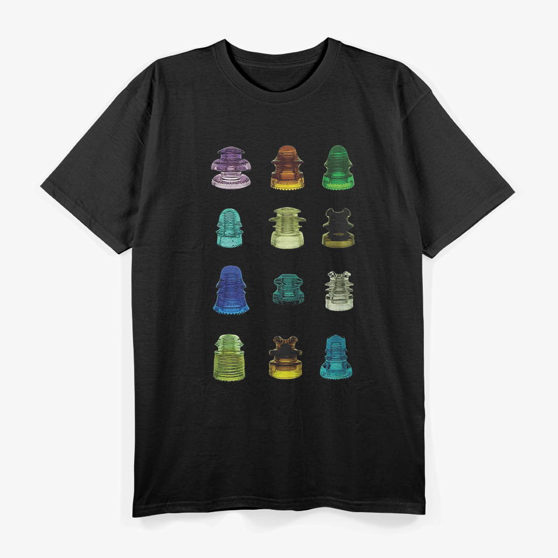 Antique Telegraph & Vintage Glass Insulators Collector T-Shirt
