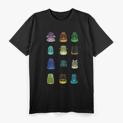 Antique Telegraph & Vintage Glass Insulators Collector T-Shirt