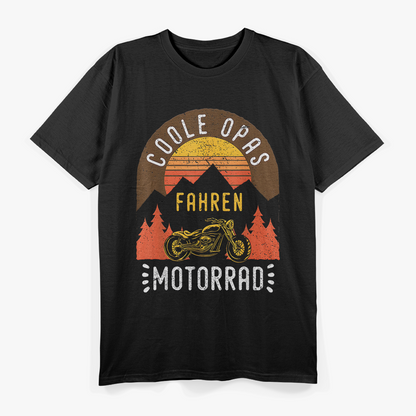 Coole Opas fahren Motorrad, Motorradfahrer Biker Großvat T-Shirt