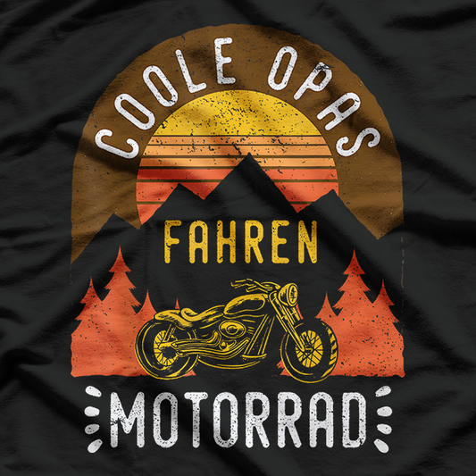 Coole Opas fahren Motorrad, Motorradfahrer Biker Großvat T-Shirt