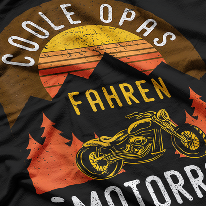 Coole Opas fahren Motorrad, Motorradfahrer Biker Großvat T-Shirt