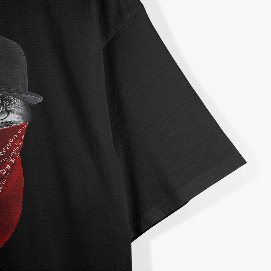 Hip Hop Gangster Cat Cool Streetwear T-Shirt