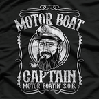Motor Boat Captain Lake Adventure Boating Enthusiast T-Shirt