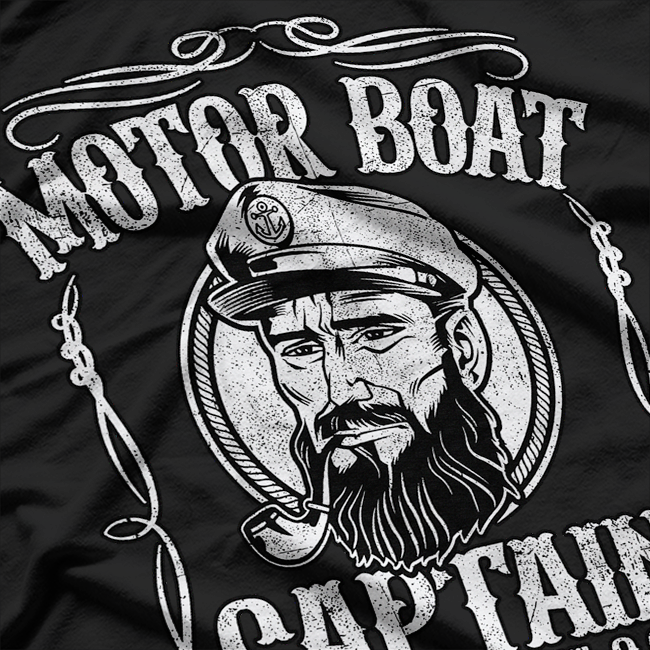 Motor Boat Captain Lake Adventure Boating Enthusiast T-Shirt