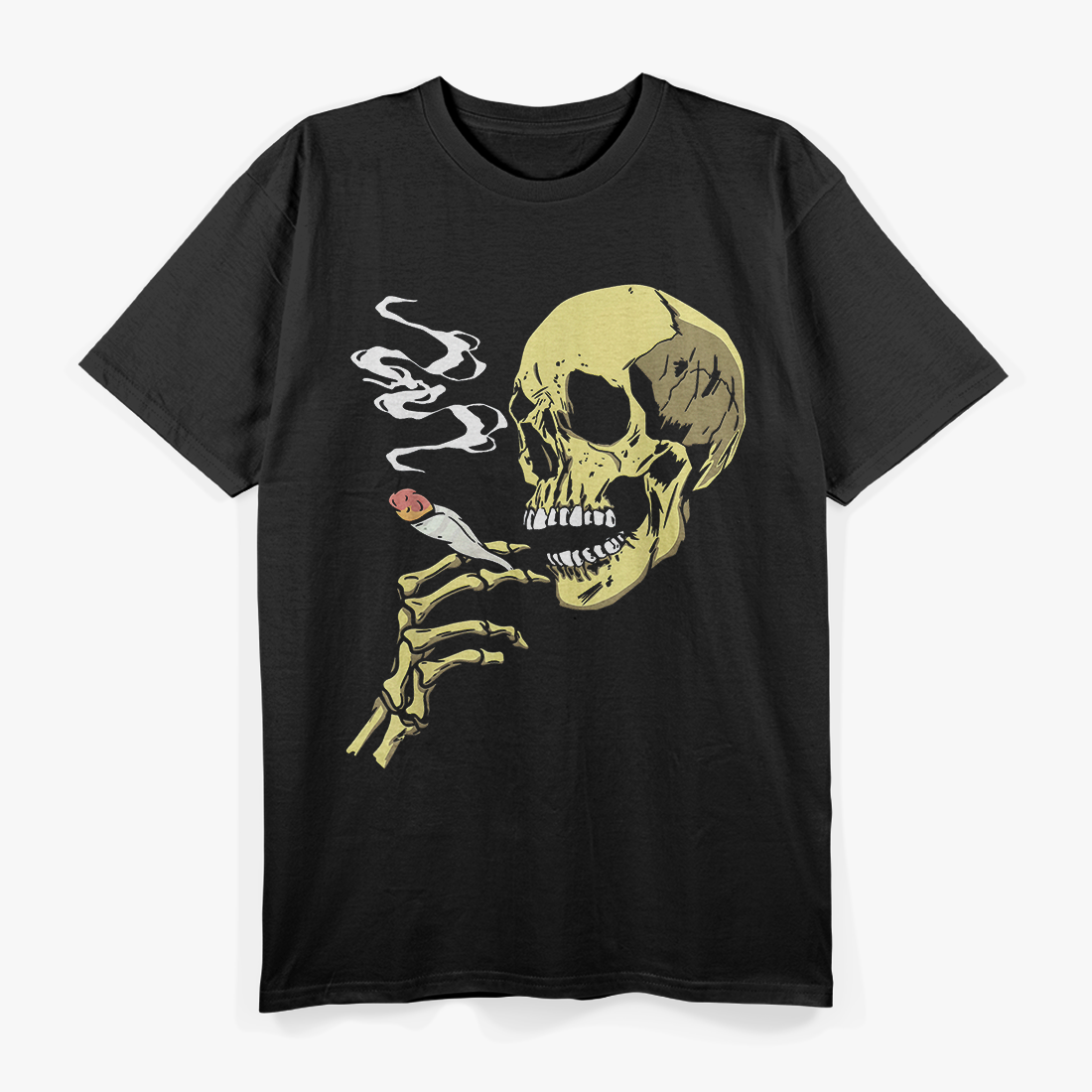 Skeleton Skull Smoking - Edgy Humor T-Shirt