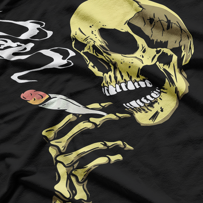 Skeleton Skull Smoking - Edgy Humor T-Shirt