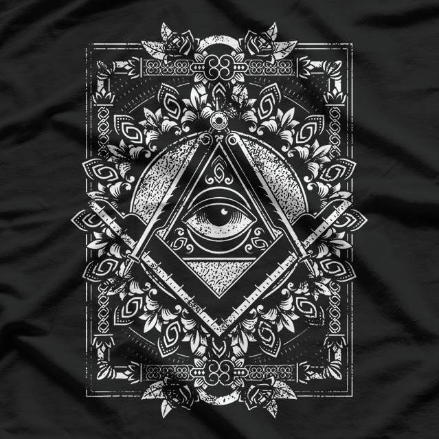 Freemason All seeing Eye The Masonic Square Compasses T-Shirt