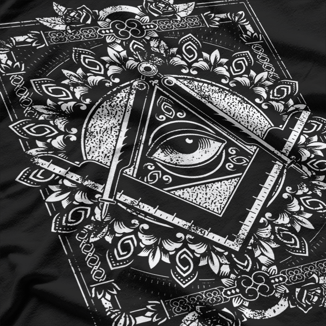 Freemason All seeing Eye The Masonic Square Compasses T-Shirt