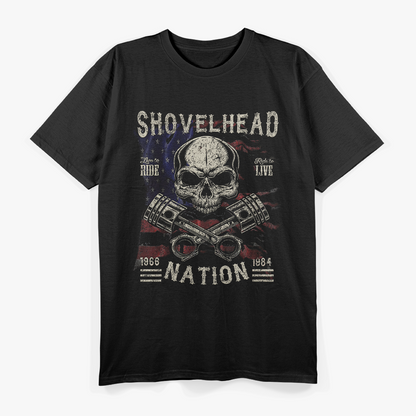 Shovelhead Nation Cool Biker T-Shirt