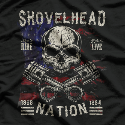 Shovelhead Nation Cool Biker T-Shirt