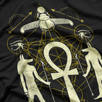 Egyptian Sacred Geometry Ankh and Horus Symbolism T-Shirt