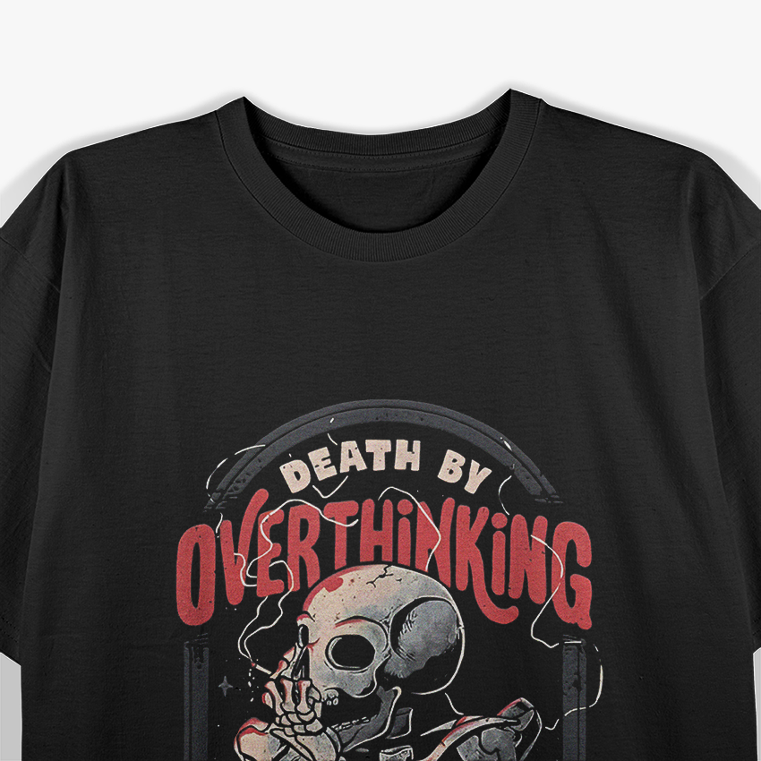 Funny Smoking Skull - Red Retro Design T-Shirt