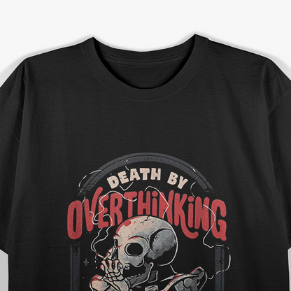 Funny Smoking Skull - Red Retro Design T-Shirt