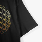 Flower of Life Symbol Sacred Gold Geometry Design T-Shirt