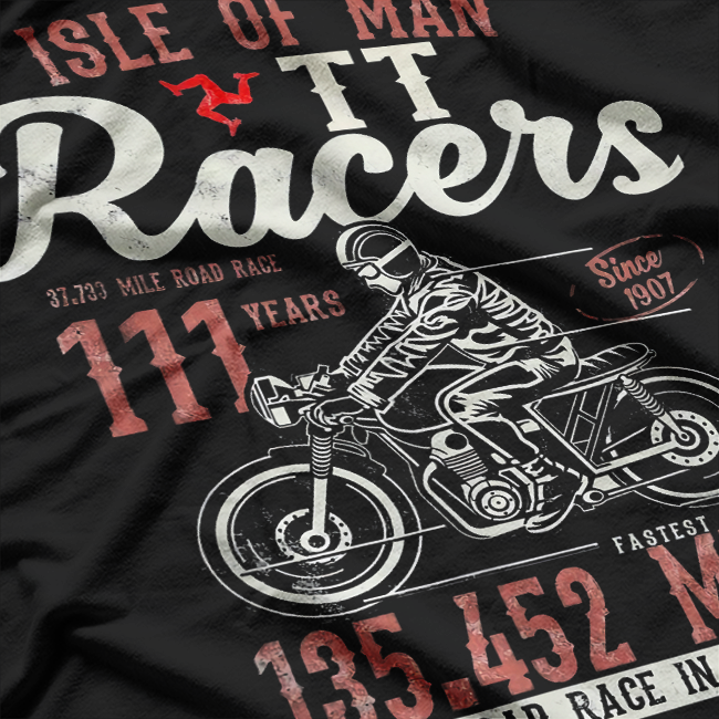 Isle of Man TT Racing Flag Top Speed Tourist Trophy T-Shirt