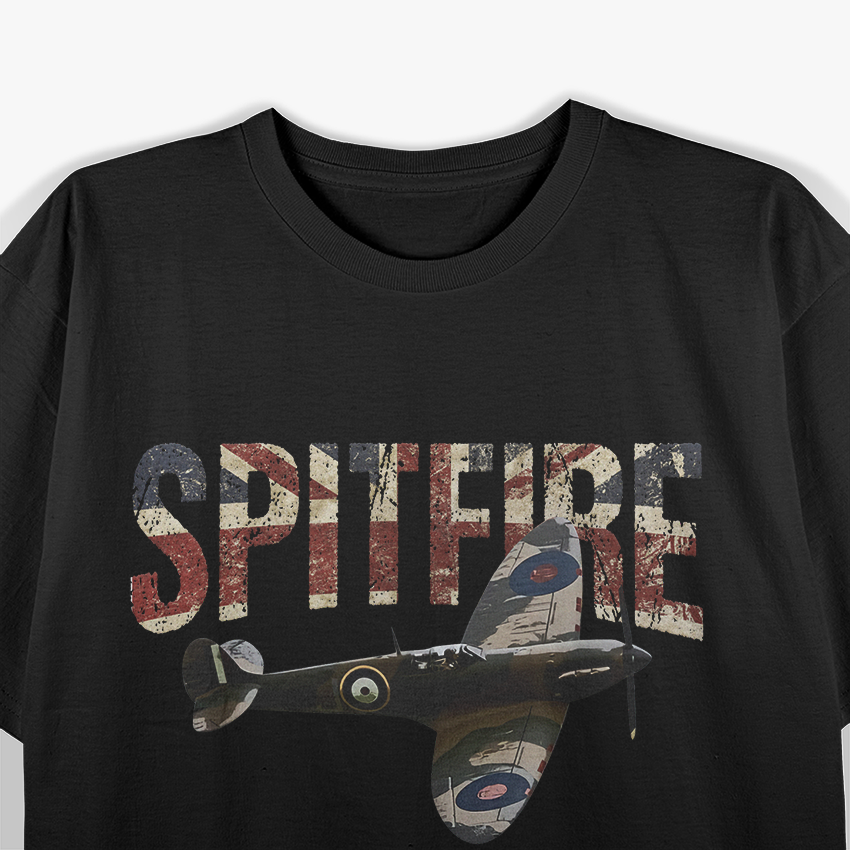 Spitfire Raf Supermarine WW2 Fighter Plane T-Shirt